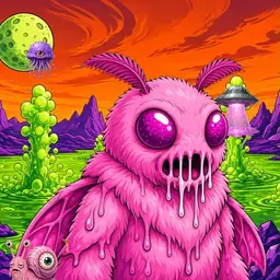 Oozlings #929, Mutant Moth · Acid Lake