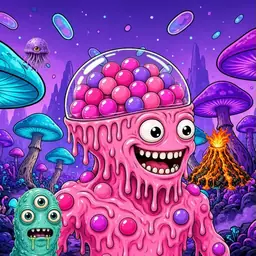 Oozlings #9291, Gumball Brain · Fungus Forest