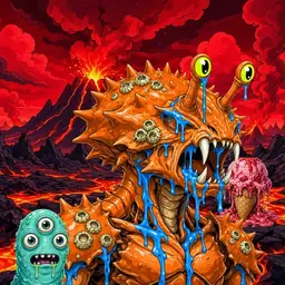 Oozlings #9293, Mutated Crab · Lava Fields