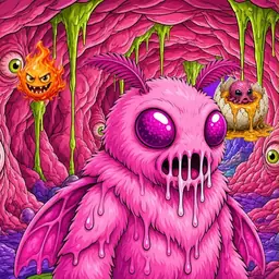 Oozlings #9295, Mutant Moth · Flesh Cave