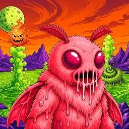 Oozlings #9299, Mutated Mutant Moth · Acid Lake