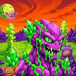 Oozlings #93, Mutated Crystal Rock · Acid Lake