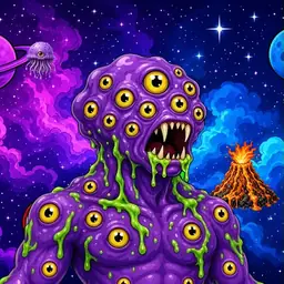 Oozlings #9300, Eyeball Cluster · Void Nebula
