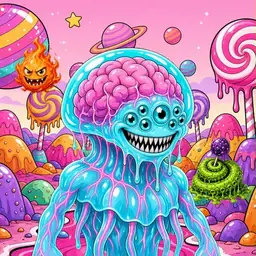Oozlings #9303, Jellyfish Brain · Candy Planet