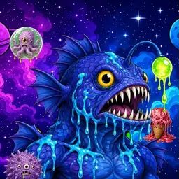 Oozlings #9314, Anglerfish · Void Nebula
