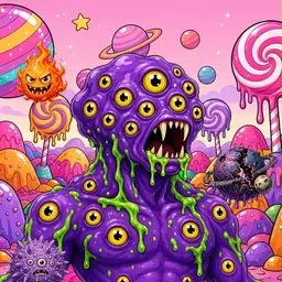 Oozlings #9320, Eyeball Cluster · Candy Planet