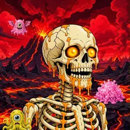 Oozlings #9321, Skull · Lava Fields
