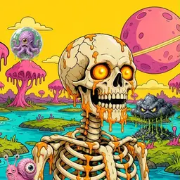 Oozlings #9323, Skull · Turquoise Swamp