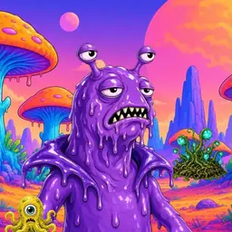 Oozlings #9324, Slug · Mushroom Desert