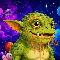 Oozlings #933, Toad Goblin · Void Nebula