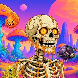 Oozlings #9330, Skull · Mushroom Desert