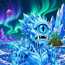Oozlings #9333, Ice Cyclops · Aurora Ice