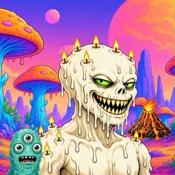 Oozlings #9335, Candle Wax · Mushroom Desert