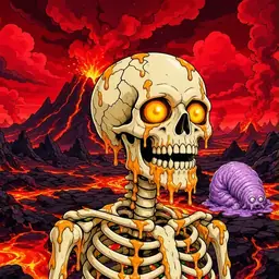 Oozlings #9339, Skull · Lava Fields