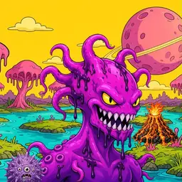 Oozlings #934, Squid · Turquoise Swamp