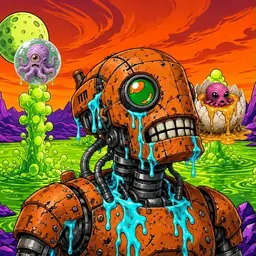 Oozlings #9344, Rusty Robot · Acid Lake