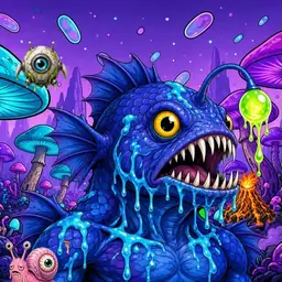 Oozlings #9347, Anglerfish · Fungus Forest