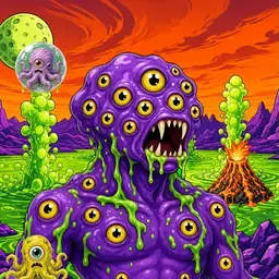 Oozlings #9348, Eyeball Cluster · Acid Lake