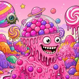 Oozlings #935, Gumball Brain · Candy Planet
