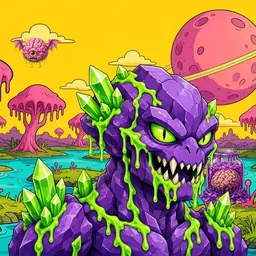 Oozlings #9351, Crystal Rock · Turquoise Swamp