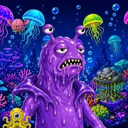 Oozlings #9353, Slug · Glow Reef