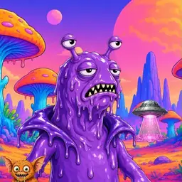 Oozlings #9355, Slug · Mushroom Desert