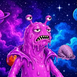 Oozlings #9360, Mutated Slug · Void Nebula