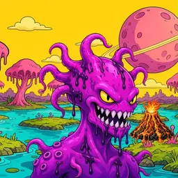 Oozlings #9363, Squid · Turquoise Swamp