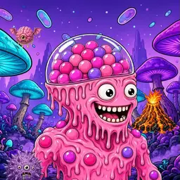 Oozlings #9368, Gumball Brain · Fungus Forest