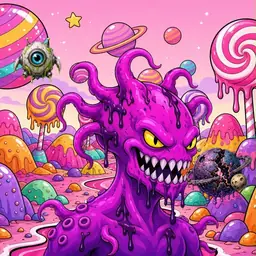 Oozlings #937, Squid · Candy Planet