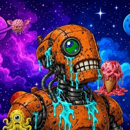 Oozlings #9371, Rusty Robot · Void Nebula