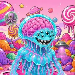 Oozlings #9375, Jellyfish Brain · Candy Planet