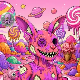 Oozlings #9377, Mutated Zombie Bunny · Candy Planet