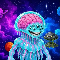 Oozlings #938, Jellyfish Brain · Void Nebula