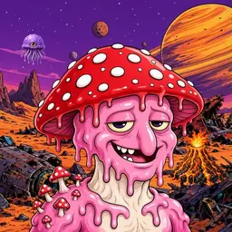 Oozlings #9387, Mushroom Head · Ship Junkyard