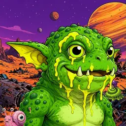 Oozlings #9396, Mutated Toad Goblin · Ship Junkyard
