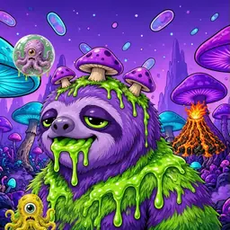 Oozlings #9401, Slime Sloth · Fungus Forest
