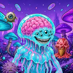 Oozlings #9410, Jellyfish Brain · Fungus Forest