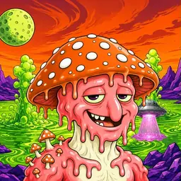 Oozlings #9411, Mutated Mushroom Head · Acid Lake