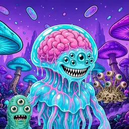 Oozlings #9412, Jellyfish Brain · Fungus Forest