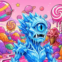Oozlings #9415, Ice Cyclops · Candy Planet