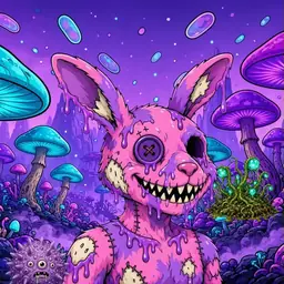 Oozlings #9416, Zombie Bunny · Fungus Forest
