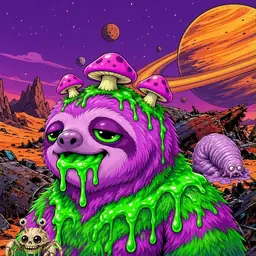 Oozlings #9419, Mutated Slime Sloth · Ship Junkyard