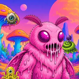 Oozlings #9420, Mutant Moth · Mushroom Desert