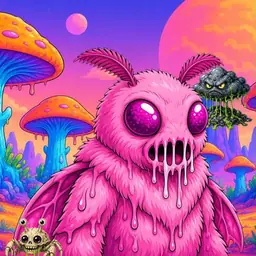 Oozlings #9421, Mutant Moth · Mushroom Desert