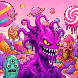 Oozlings #9428, Squid · Candy Planet