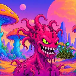 Oozlings #9429, Mutated Squid · Mushroom Desert
