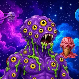 Oozlings #9430, Eyeball Cluster · Void Nebula