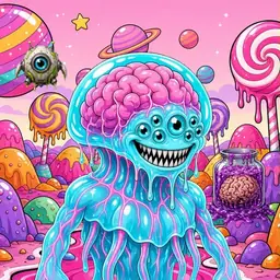 Oozlings #9436, Jellyfish Brain · Candy Planet