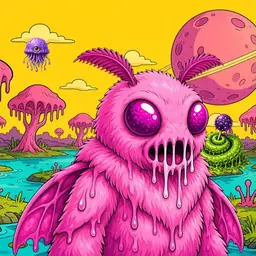 Oozlings #9438, Mutant Moth · Turquoise Swamp